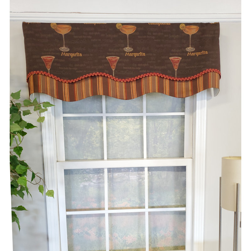 Spirits Drunkard's Path Layered Window Valance