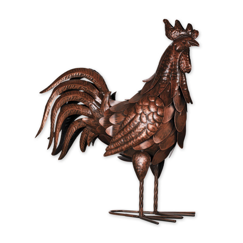 Benita Rooster Metal Garden Statue