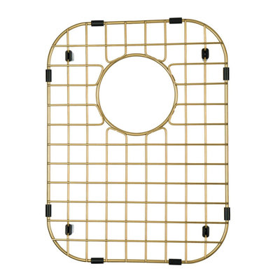 Starstar Sinks Protector Matte Gold 304 Stainless Steel Kitchen Sink Bottom Grid, Rack (13 L X 16 W)