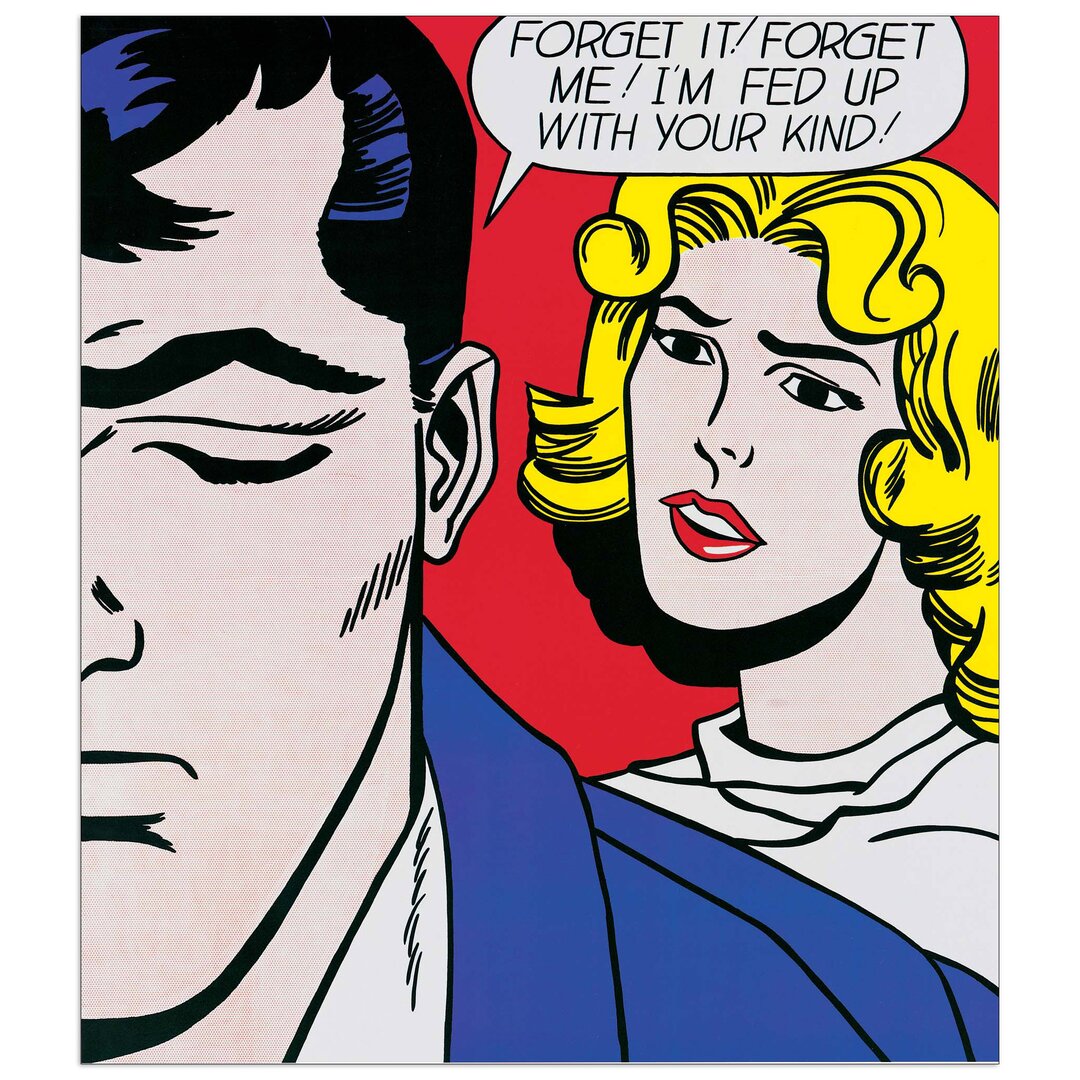 Poster Forget It! Forget Me! von Roy Lichtenstein