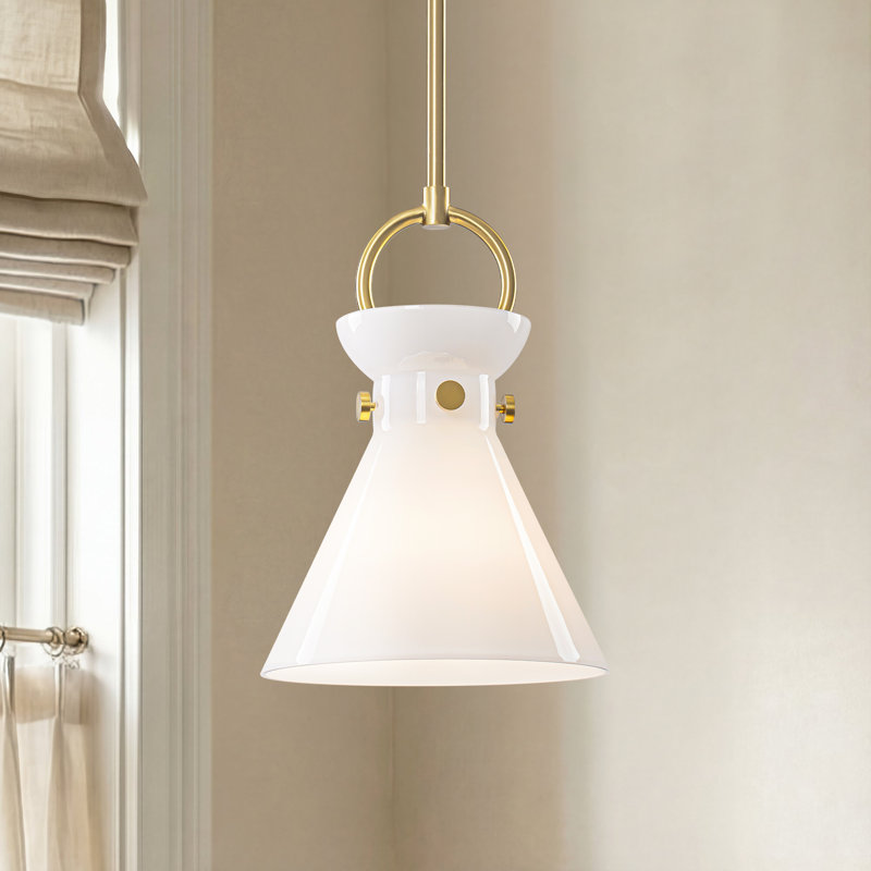 Luminaire suspendu 1 lumière moderne en métal et verre à DEL pour salle à manger