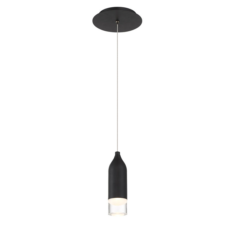 Action 1 - Light LED Cylinder Pendant, Black