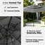 295cm Tilt Beach Parasol