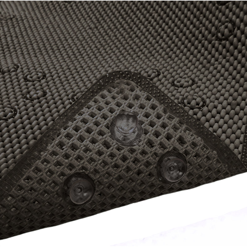 Aalasia Foam Non-Slip Shower Mat, Chocolate
