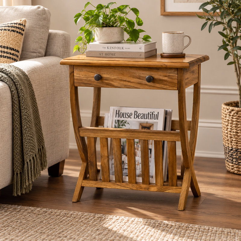 Solid Wood End Table
