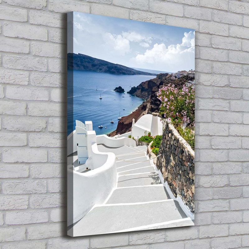 Santorini Greece - Wrapped Canvas Print
