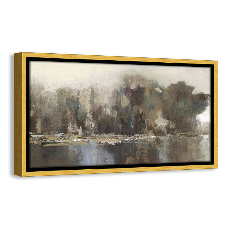 «Daily Reflections II - Landscape Version Print» par Carol Robinson, H 9,5 po x l 17,5 po, Doré
