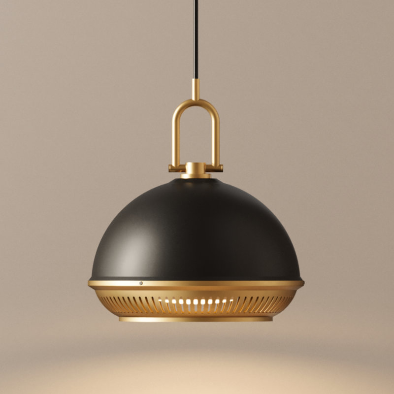 1 - Light Matte Black Dome Pendant