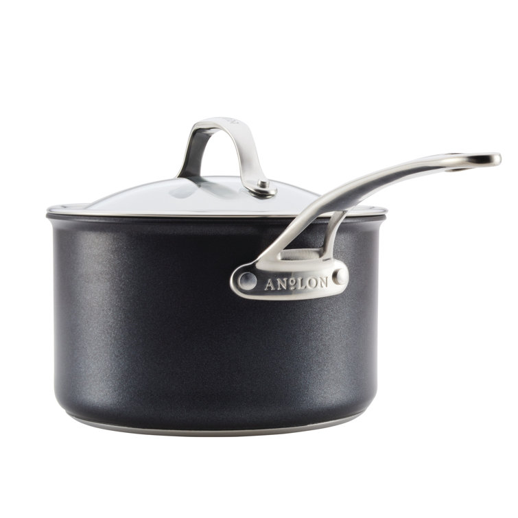 Anolon x Hybrid Nonstick Aluminum Nonstick Cookware Induction Pots and Pans Set, 12 Piece, Dark Gray 09476
