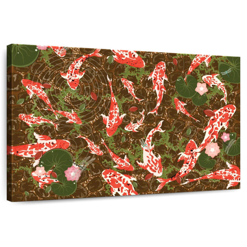 Brampt Koi Pond Patterns, 32'' H x 48'' W