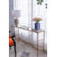 56.5X14x30" Antique Gold Console Table, Mirrored Top
