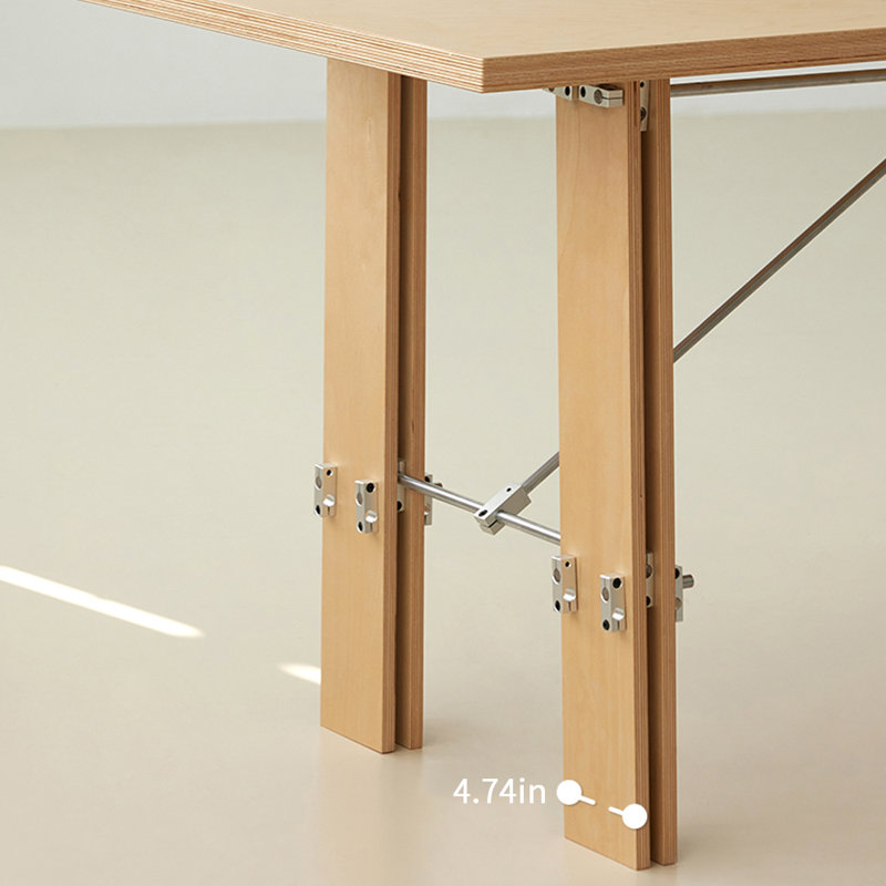 Rectangular Sturdy Artificial Board Writing Desk, 29.52" H x 78.74" W x 29.52" D