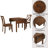 3-Piece Wood Frame Extendable Dining Table Set-335888965
