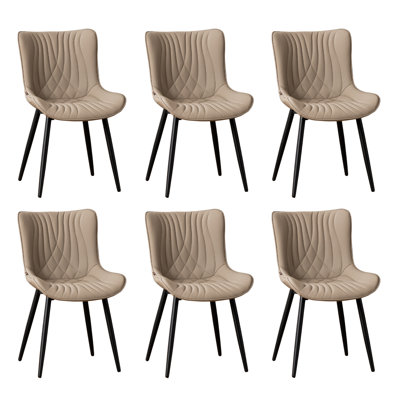 Chaises de salle à manger rembourrées en similicuir