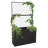 3-Section Wicker Planter Box with Trellis - Black