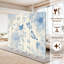 Cloison pliante 6 panneaux paravent Royal Floral Vintage Boho bleu crème fleurs blanches Oiseaux Toile Séparateur de cloison Autoportant Cloison de protection Cloison d'intimité-133671962-133671964
