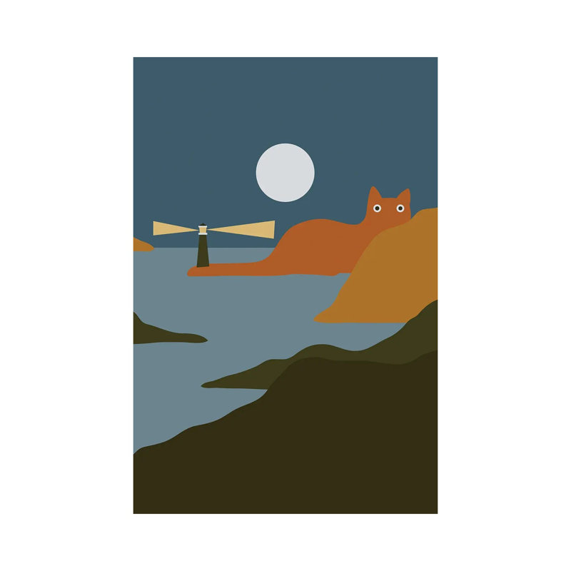 Cat Landscape XX by Lim Heng Swee - Wrapped Canvas Print, 20.32 cm H x 30.48 cm W