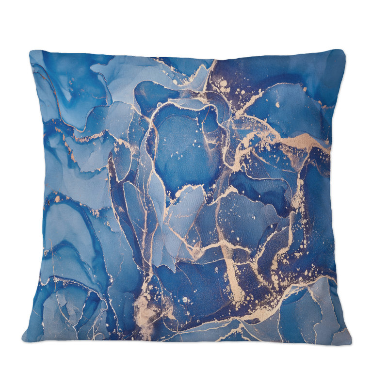 Coussin Blue Art, 18 po x 18 po