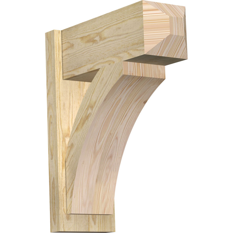 Thorton Craftsman Rustic Wood Outlooker,  20" D x 24" H , 8" W Douglas Fir (Rough Sawn)