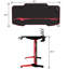 Metal Frame Computer Desk PC Gaming Desk With Cable Tray And Headphone Hook-442678203-442678201