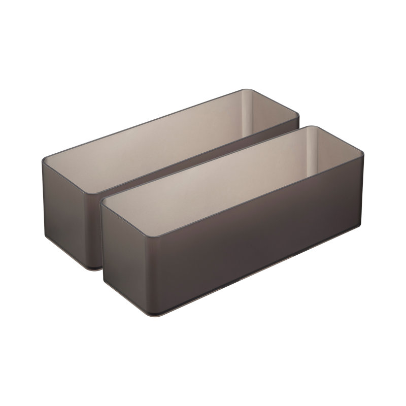 Yamazaki Home Stackable Organizers [Set Of 2] - Four Sizes, Deep, Black
