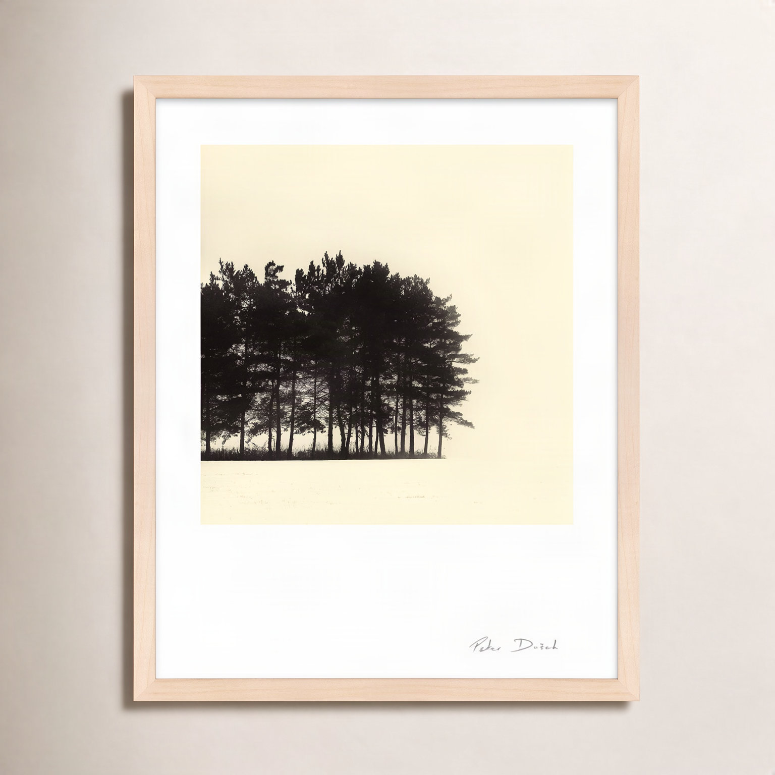 Garden Sign "Copse" Print by Peter Dušek, 30" H x 24" W x 1.25" D, Brown