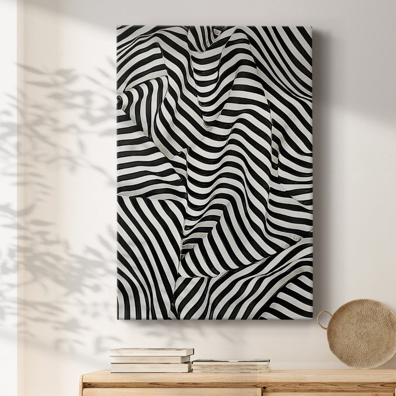 «Black White Bold And Bright I», reproduction d'art sur toile, H 27 po x l 18 po