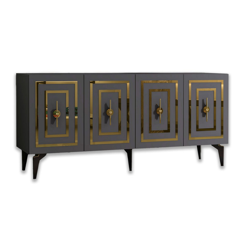 59'' Wide Multipurpose Console With Reflective Stripe, Anthracite