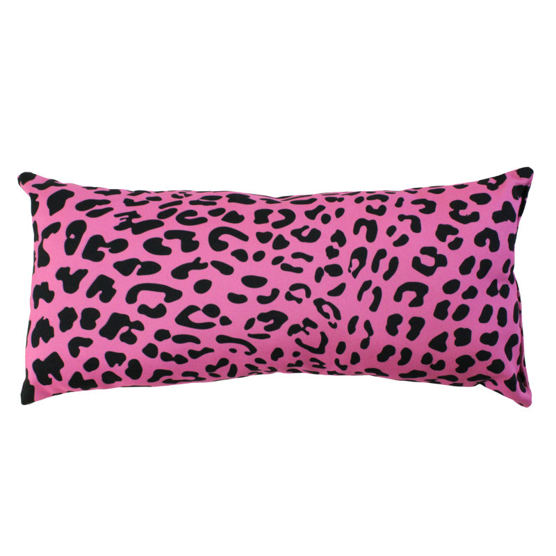 Animal Print Reversible Throw Pillow, Pink