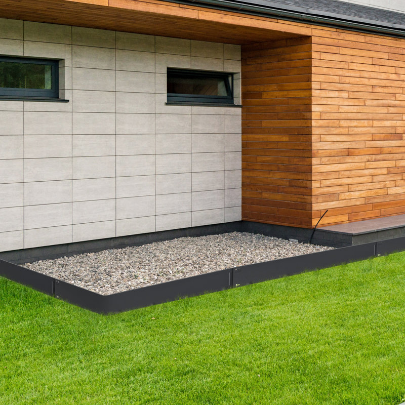 Dark Gray Steel Landscape Edging Border Strips