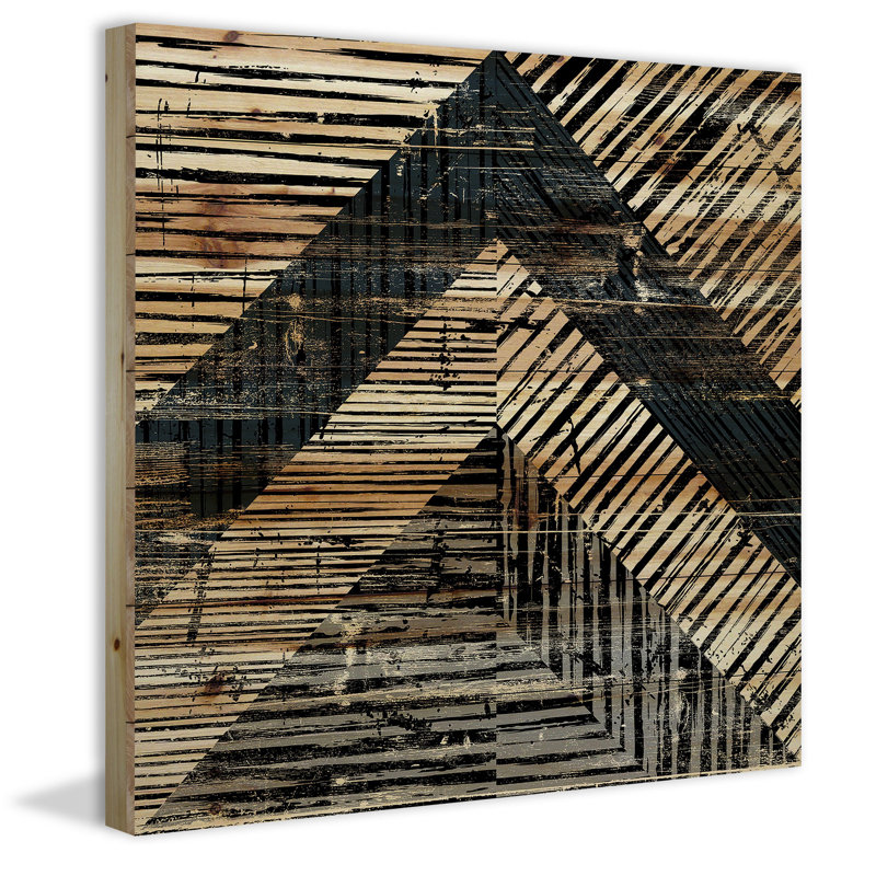 « native mosaic », impression sur bois, 40 po x 40 po