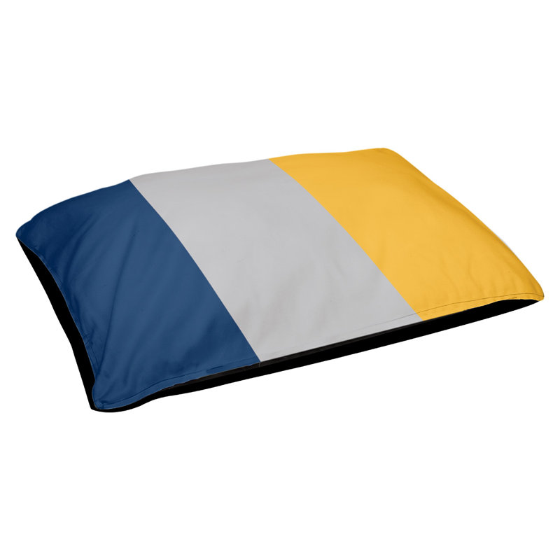 Coussin Atlanta, Extra Large (50" W x 40" D x 17" H)), Navy Blue/Cool Gray/Gold
