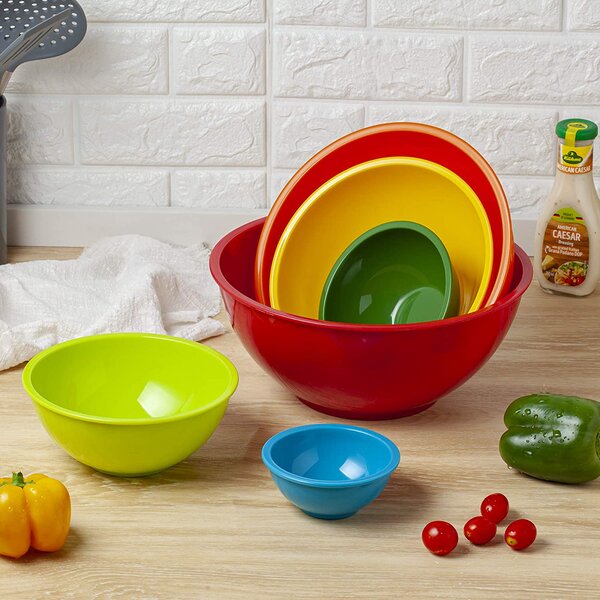 Oggi Prep Set Of 6 Melamine Bowls (.25, .7, 1.3, 2.4, 3.6, 5.4 Qt)