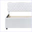Lit plateforme tapissier moderne avec tiroirs de rangement et lit gigogne