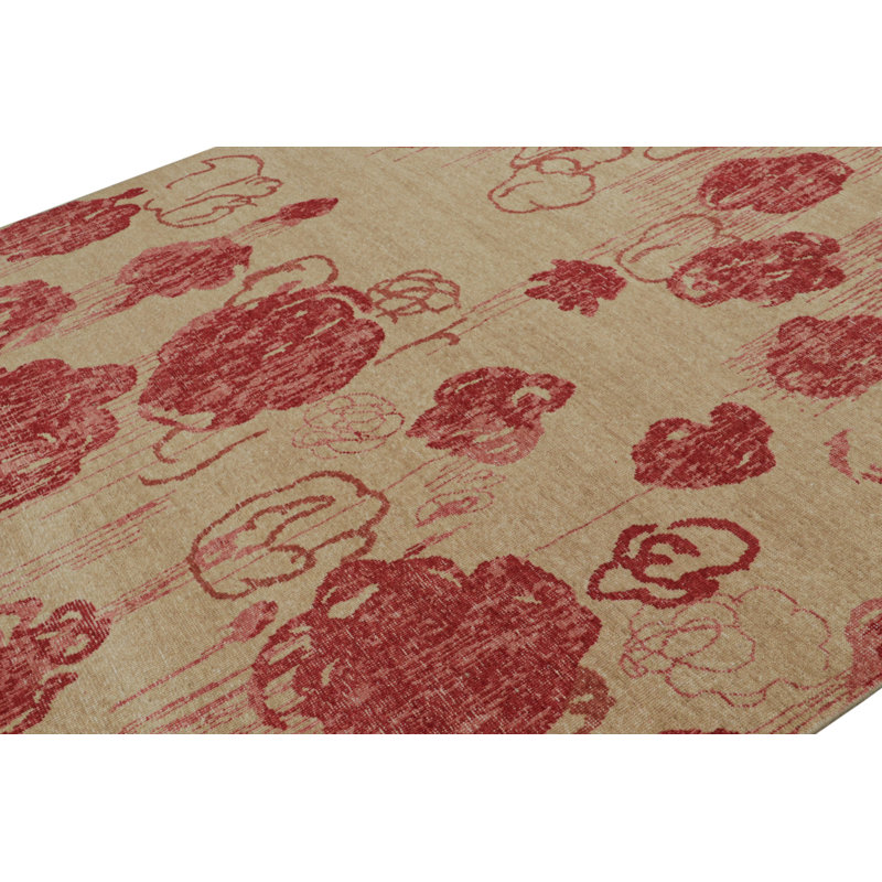 Distressed Homage Handmade Kilim Wool Animal Print Area Rug, Rectangle 10' x 14'