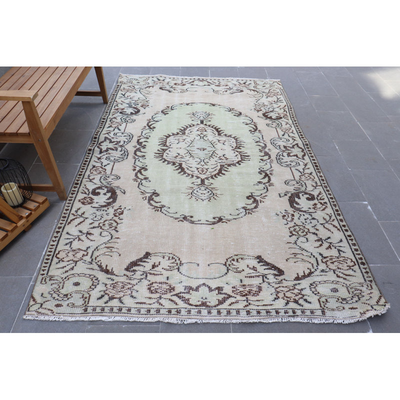 Grand tapis turc rétro Oushak rose pour le décor du salon ou de la salle à manger