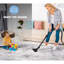 Tapis abstrait 8 x 10 en gris multicolore et sans perte de poils pour le salon-1250064689