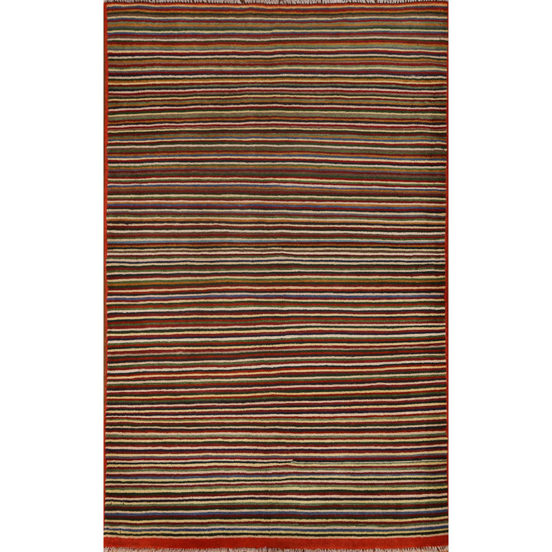 One-of-a-Kind 3'1'' X 4'11'' New Age Wool Area Rug in Brown