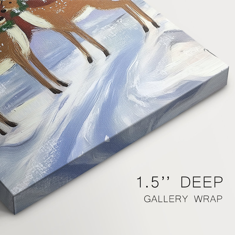 Art des Fêtes de Noël - Toile tendue avec châssis CDL XXII, H 18 po x l 12 po