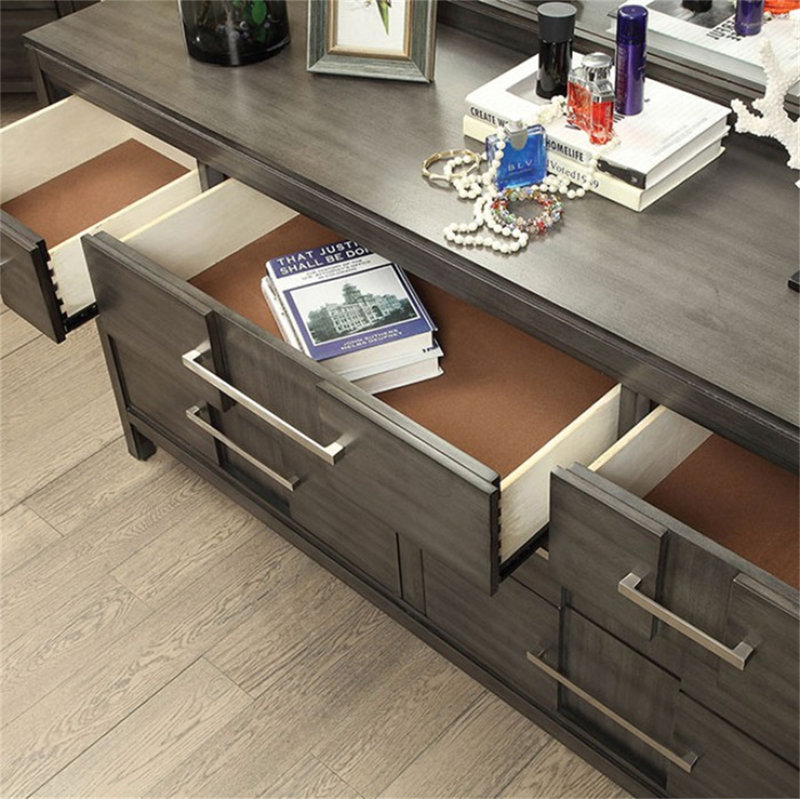 Magnifique table de chevet grise 1pc, Gris