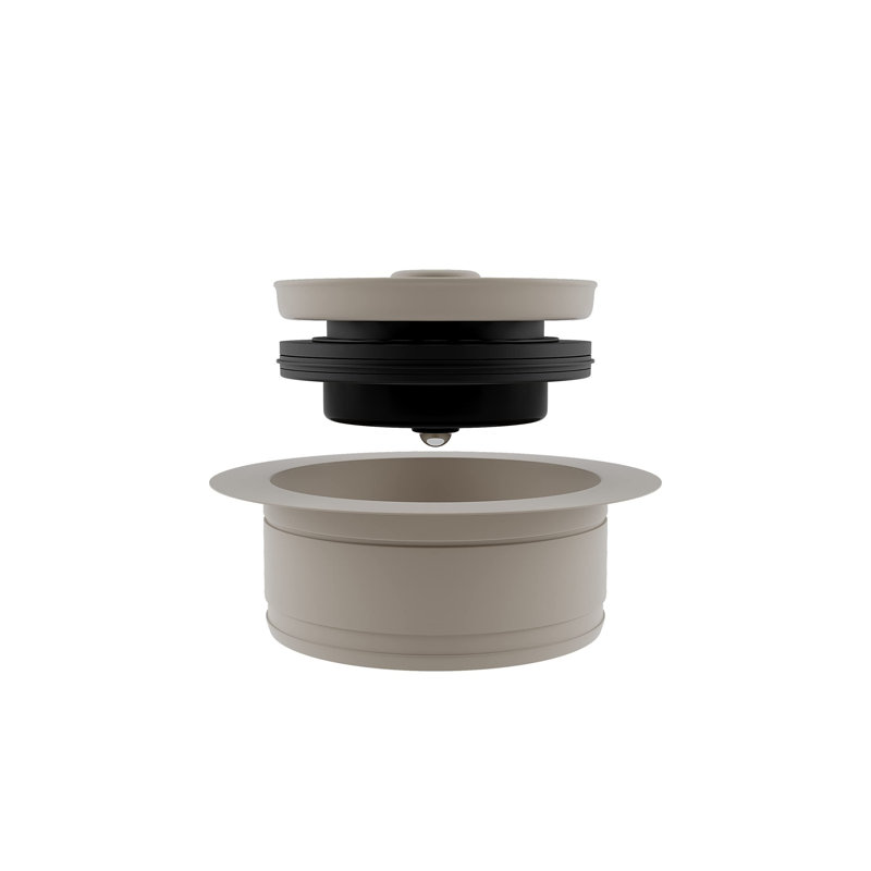 Bride d'évacuation en Lexique pour évier de cuisine en quartz avec finition mate décorative convenant à un trou de drain de 3,5 pouces