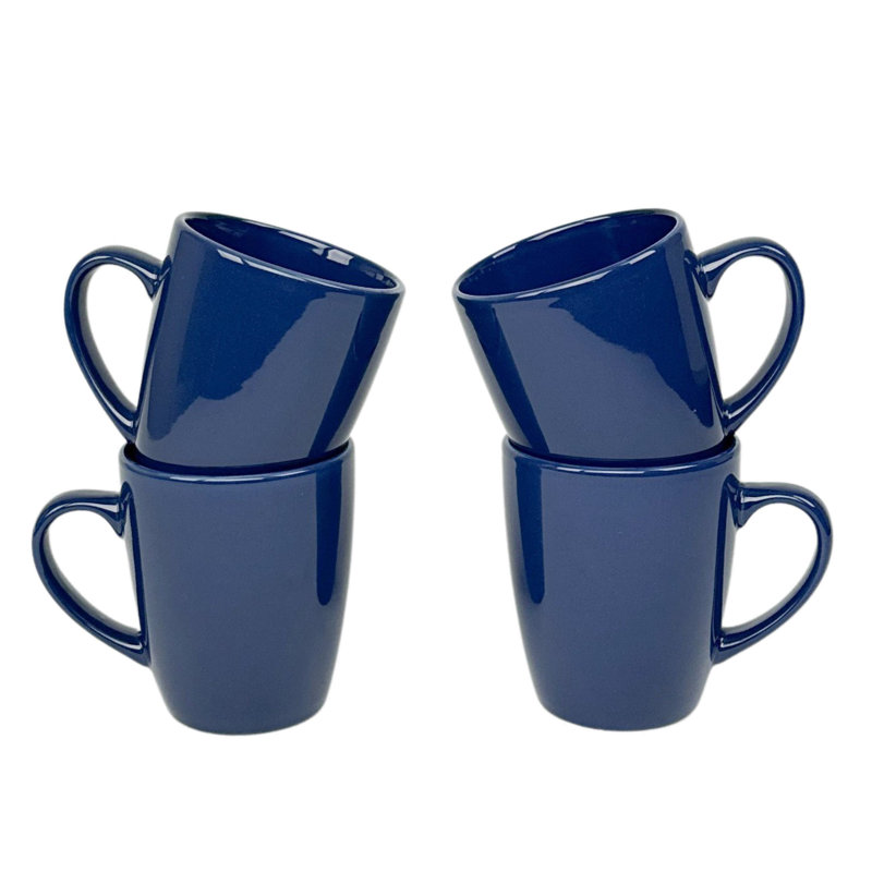 Grande tasse à café en grès Keswick, Bleu