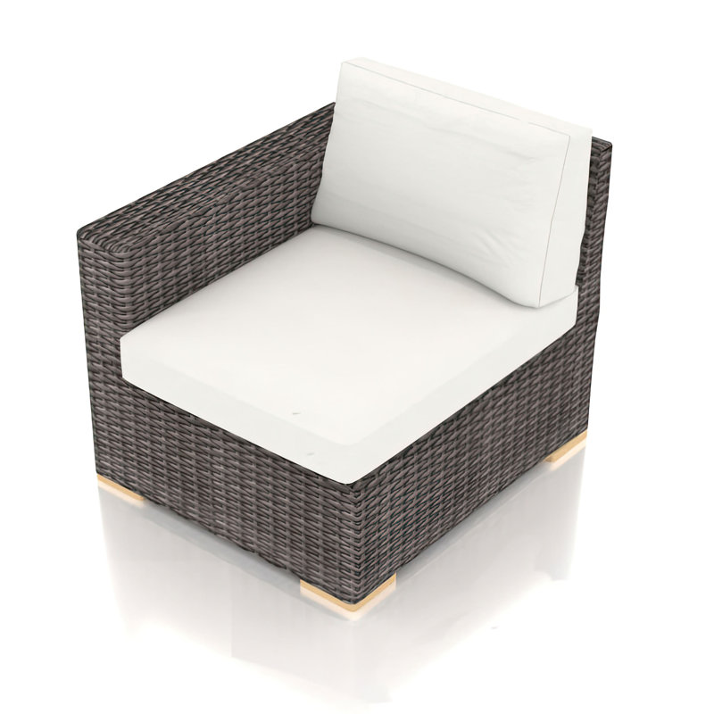 Chaise de terrasse avec coussins Sunbrella Marfik, Toile Sunbrella® naturel