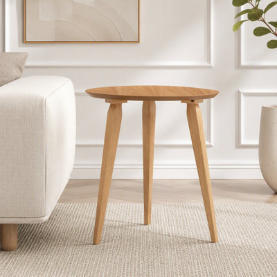 Table de bout à trépied moderne Mid-Century avec plateau ovale