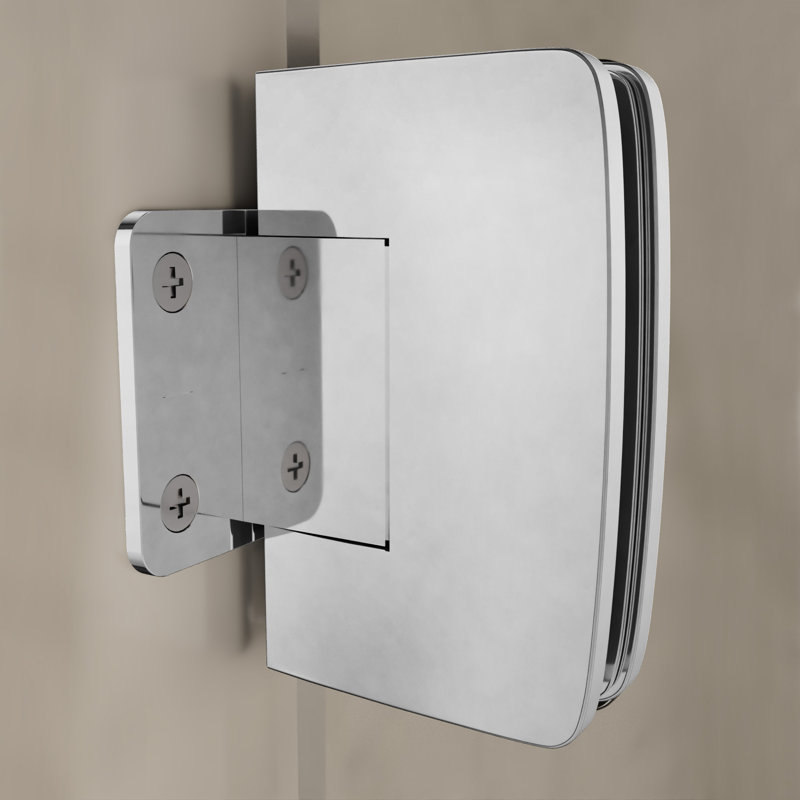  Charnière de porte de douche à fixation murale en verre réglable Valencia Series, Chrome poli