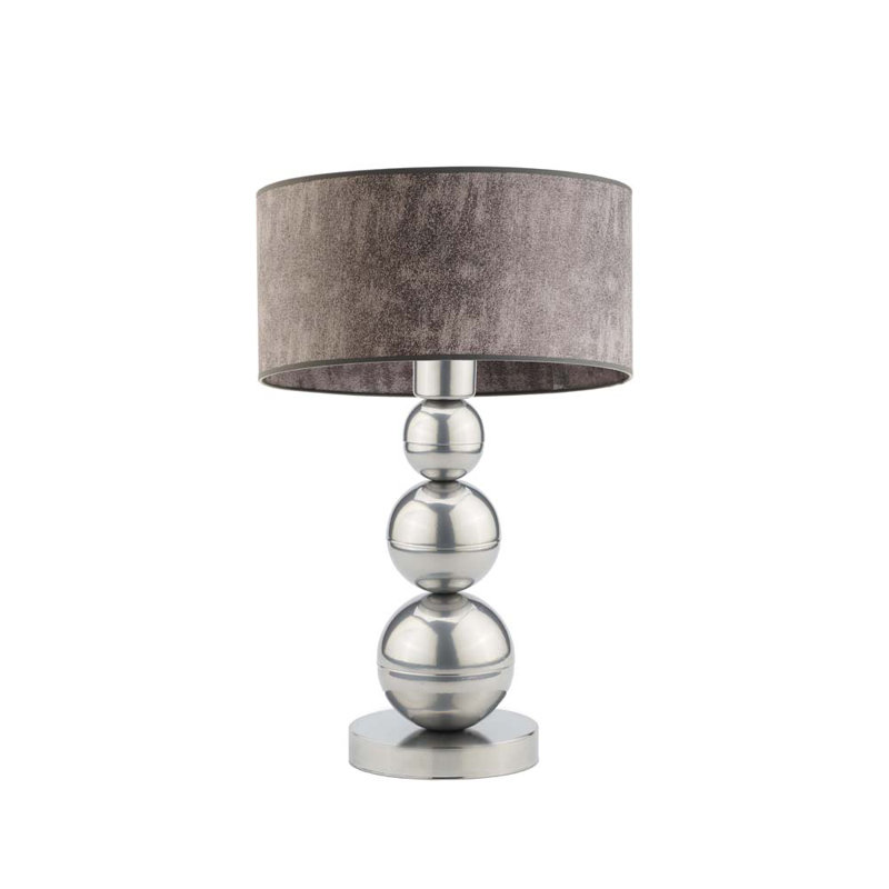 Henrika Metal Desk Lamp, Silver, Light Brown