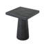Table d'appoint carrée noire avec base piédestal