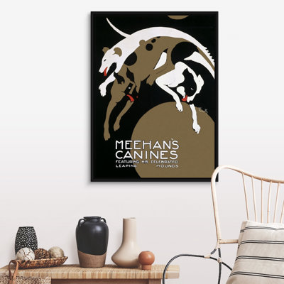 «Meehans Canines, Hound Circus Dogs», affiche rétro, par Alfonso Iannelli Alfonso Iannelli, reproduction d'art sur toile