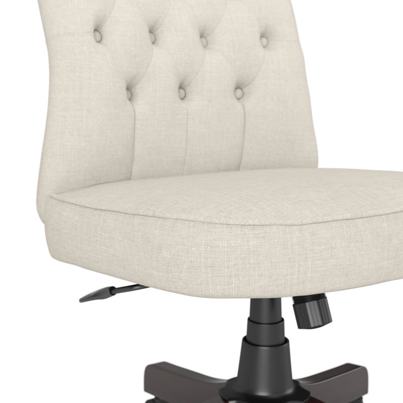 Huckins Vinyl Executive Chair, No, Cream