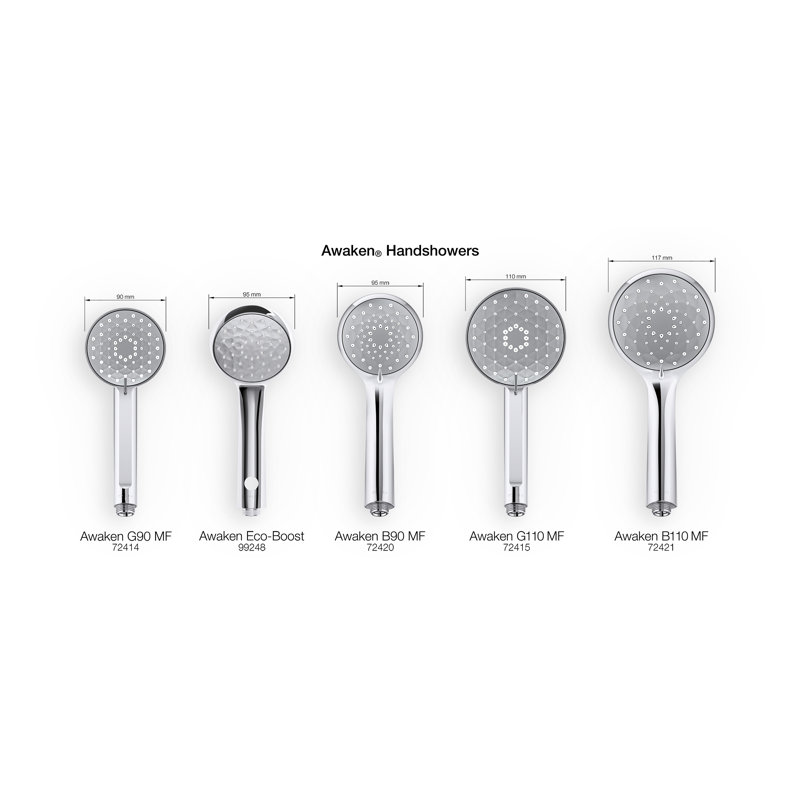 Awaken Full/Standard Handheld Shower Head, Polished Chrome